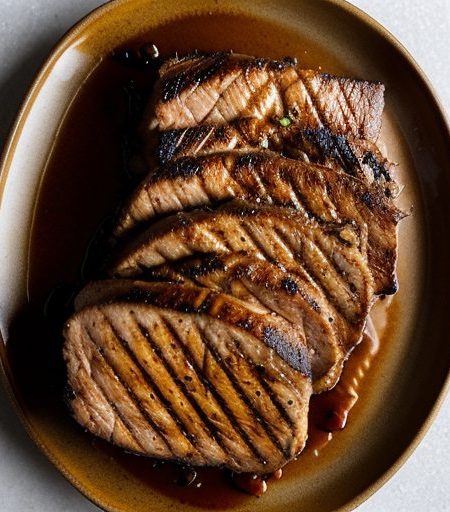 Grilled Marinated Pork Chops With Habanero Ch recipe image