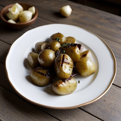 Grilled New Potatoes With Garlic recipe image
