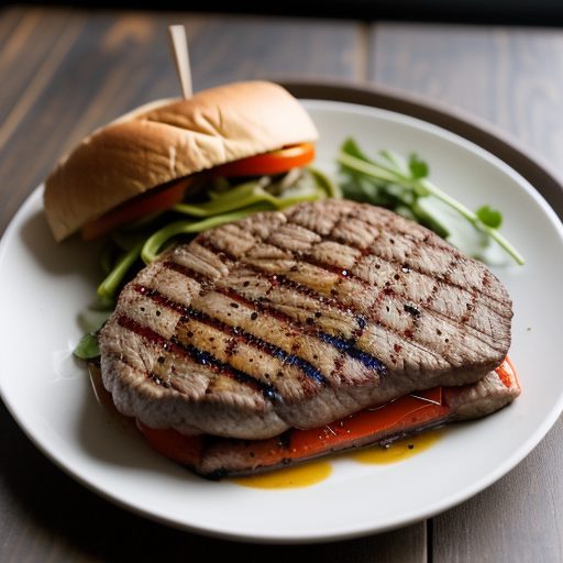 Grilled Pepper Steak Sandwiches recipe image