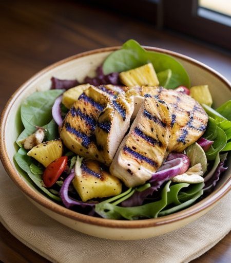 Grilled Pineapple and Chicken Salad recipe image