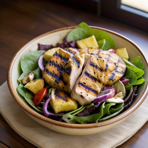 Grilled Pineapple and Chicken Salad recipe image