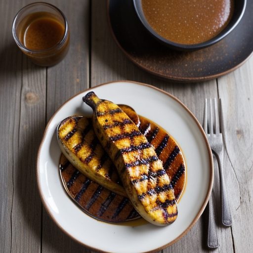 Grilled Plantain With Spicy Brown Sugar Glaze recipe image