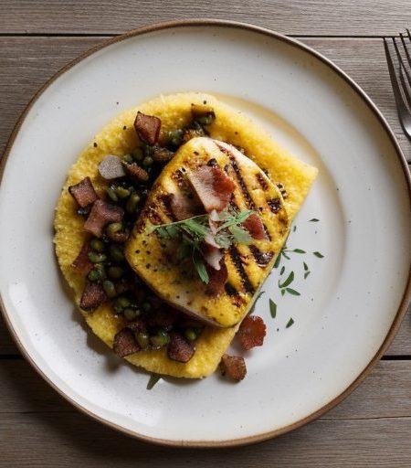 Grilled Polenta With Chicken Squazet recipe image
