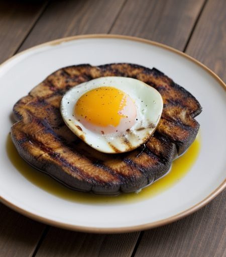 Grilled Porcini With Egg Yolks recipe image