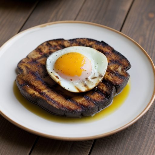 Grilled Porcini With Egg Yolks recipe image
