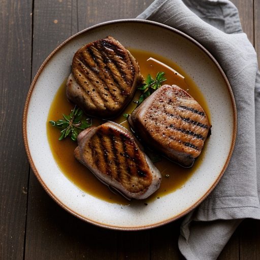 Grilled Pork Chops With Cinnamon-Apple Relish recipe image