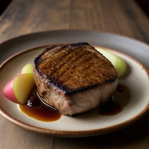 Grilled Pork Chops With Cinnamon-Apple Relish recipe image