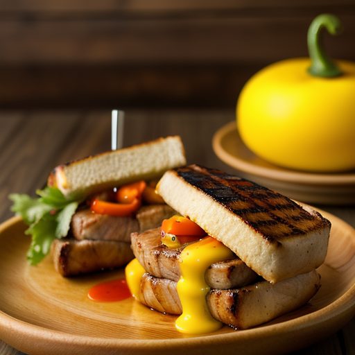 Grilled Pork Loin Sandwich With Spicy Mango Ketchup recipe image