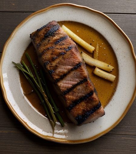 Grilled Pork Rack W/ Glazed Parsnips recipe image