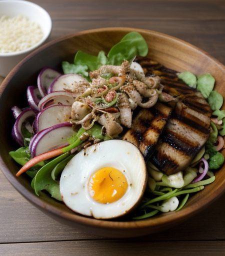 Grilled Pork Salad recipe image