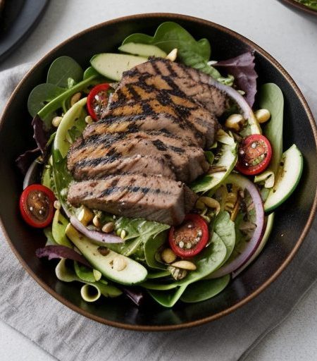 Grilled Pork Salad recipe image