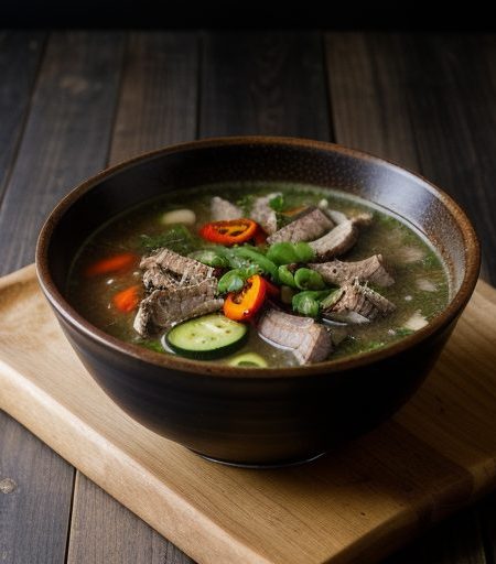 Grilled Pork Soup recipe image
