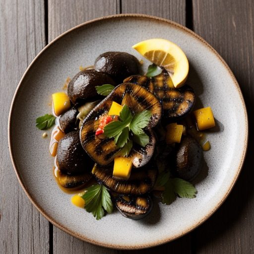 Grilled Portobella Mushrooms With Mango Chutn recipe image