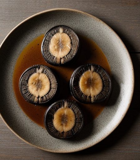 Grilled Portobello Mushrooms Over Angel Hair recipe image
