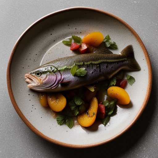 Grilled Rainbow Trout With Apricot Salsa recipe image