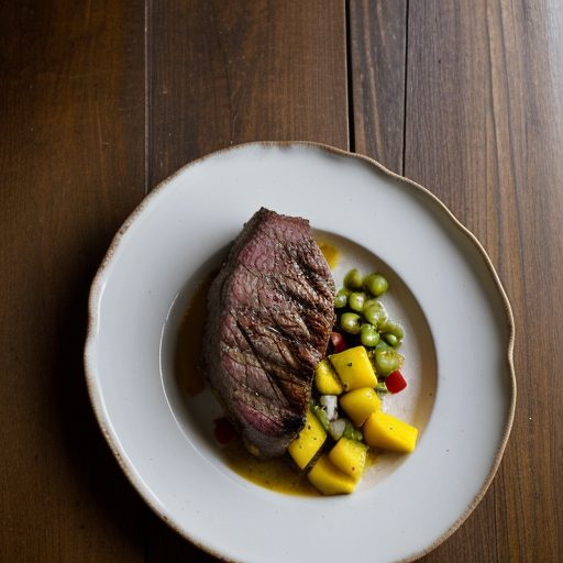 Grilled Rib Eyes With Mango Salsa recipe image