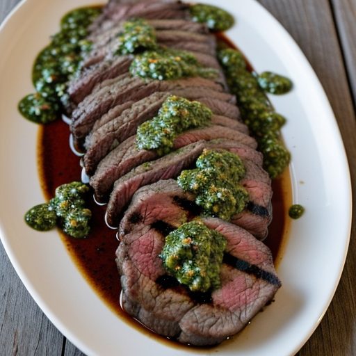 Grilled Ribeye With Chimichurri & Red Chile recipe image