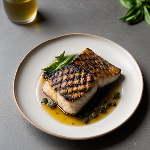 Grilled Rockfish With Garlic & Basil recipe image