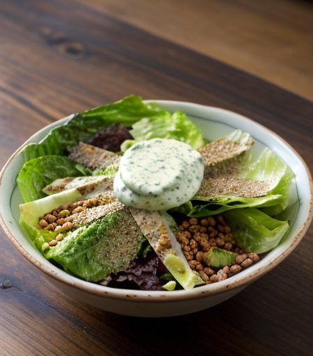 Grilled Romaine Salad With Spicy Caesar Dressing recipe image