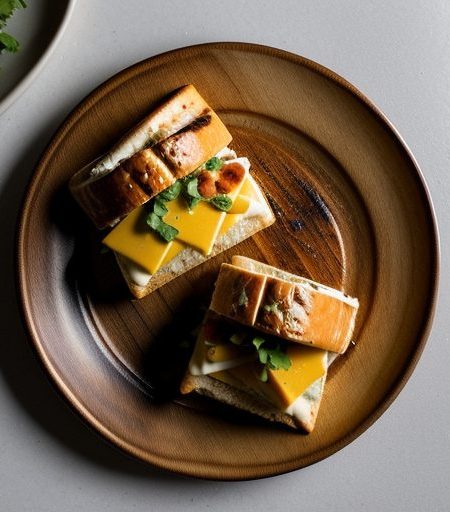 Grilled Salmon & Cheddar Sandwiches recipe image