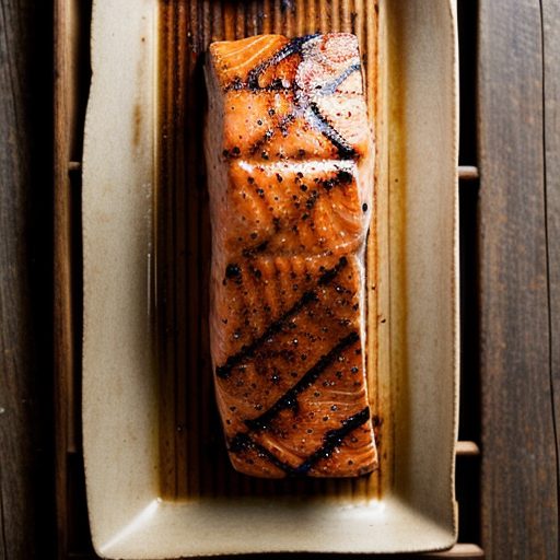 Grilled Salmon With Coffee Barbecue Sauce recipe image