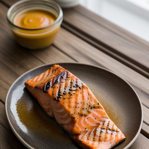 Grilled Salmon With Honey Mustard Glaze recipe image