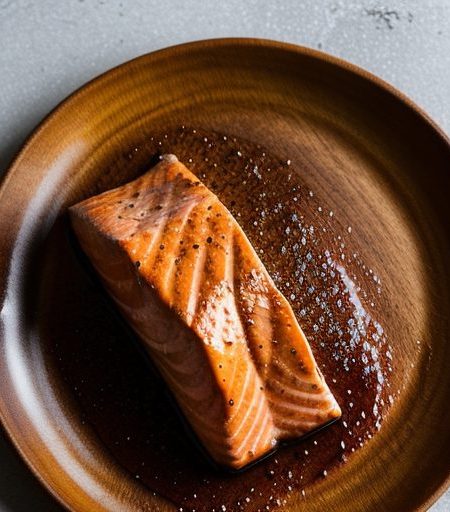 Grilled Salmon With Sherry Vinegar-Honey Glaze recipe image