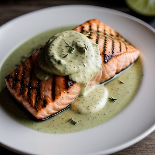 Grilled Salmon With Tarragon Aioli recipe image
