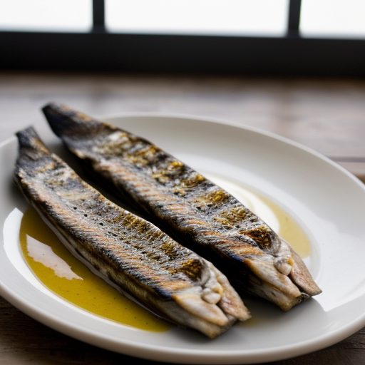 Grilled Sardines With Lemon-Pepper Vinaigrette recipe image