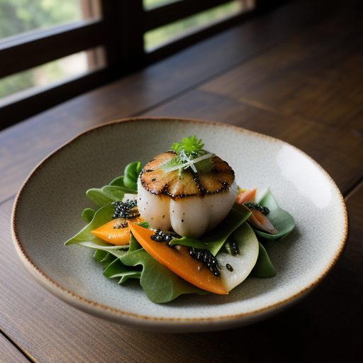 Grilled Sea Scallop Salad With Papaya Dressing recipe image