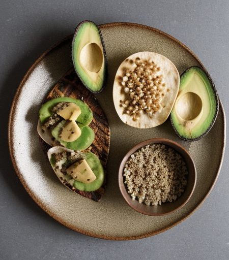 Grilled Sea Scallops With Avocado-Corn Relish on Tortilla recipe image