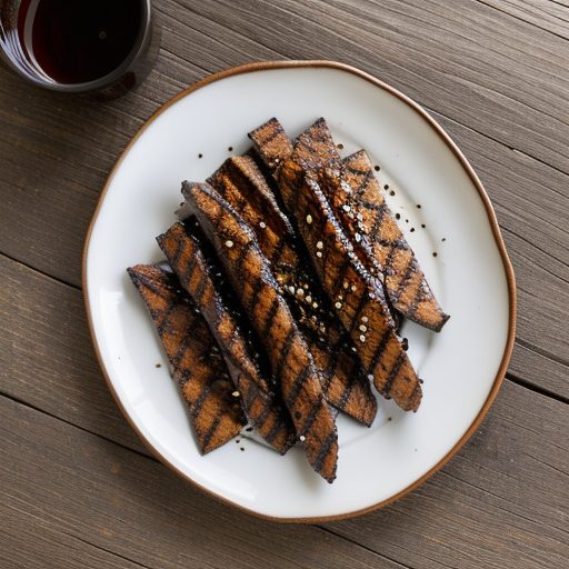 Grilled Sesame Seeds Steak Strips With Vegeta recipe image
