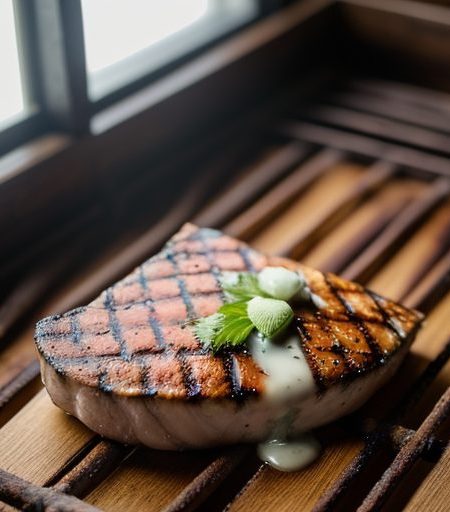 Grilled Shark With Barbecue Sauce recipe image