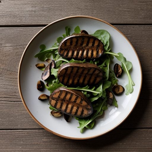 Grilled Shiitake Mushrooms on Arugula recipe image