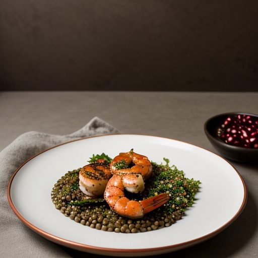 Grilled Shrimp With Lentil Tabbouleh - Martha recipe image
