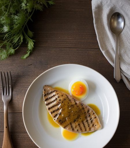 Grilled Sole With Mustard Sauce - Bon Appetit recipe image