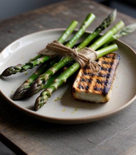 Grilled Spring Onions & Asparagus With Lime recipe image