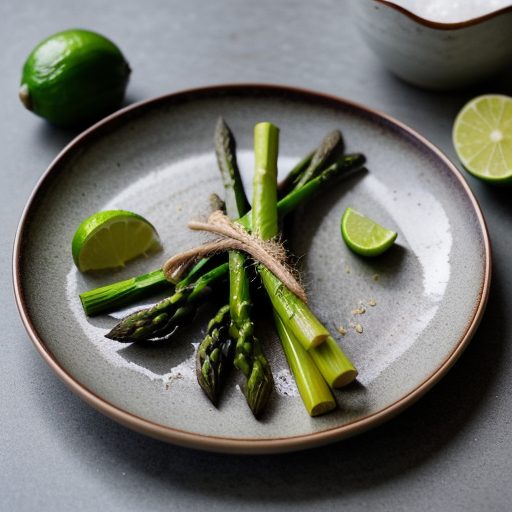 Grilled Spring Onions and Asparagus With Lime recipe image
