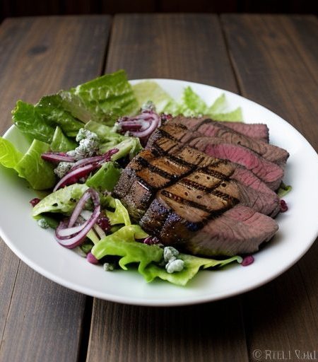 Grilled Steak Salad With Blue Cheese recipe image