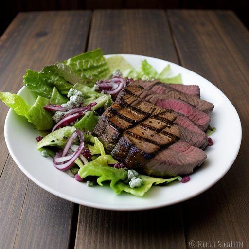Grilled Steak Salad With Blue Cheese recipe image