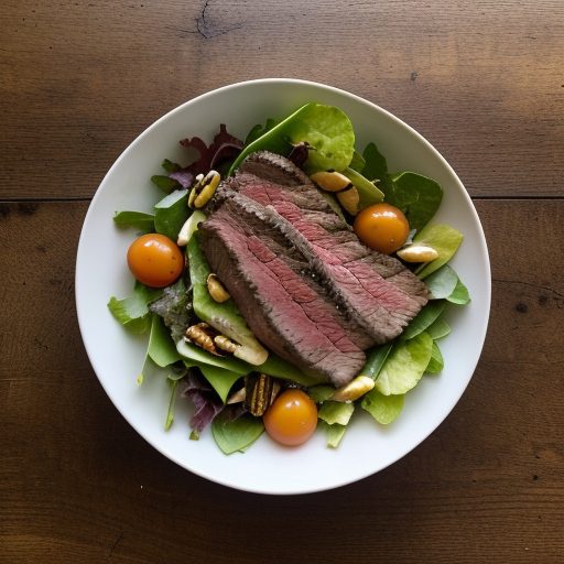 Grilled Steak Salad With Poblano Vinaigrette recipe image