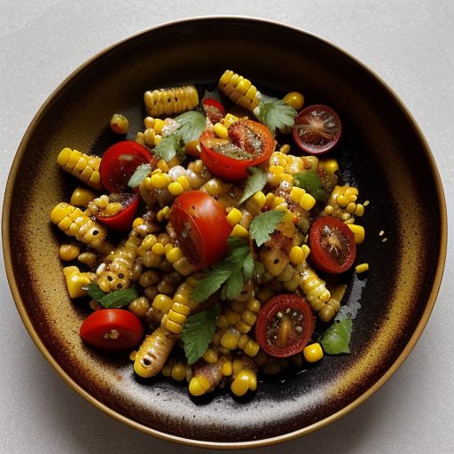 Grilled Sweet Corn, Vidalias, and Tomatoes recipe image
