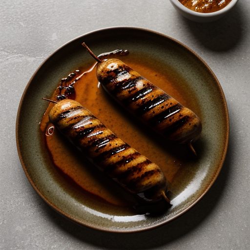 Grilled Sweet and Hot Sausage With Grilled Onion Marmalad recipe image