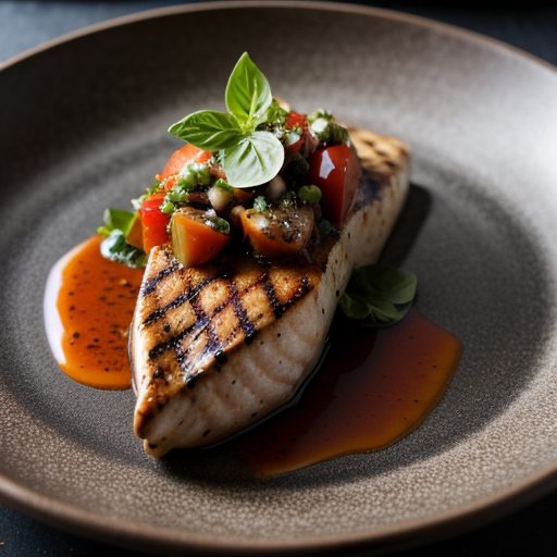 Grilled Swordfish With Fresh Tomato-Herb Salsa - Bon Appe recipe image