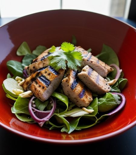 Grilled Szechuan Chicken Salad recipe image
