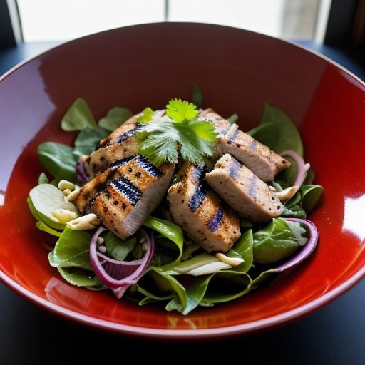 Grilled Szechuan Chicken Salad recipe image