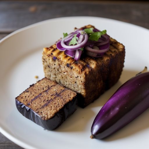 Grilled Tempeh W/Red Onion & Eggplant recipe image