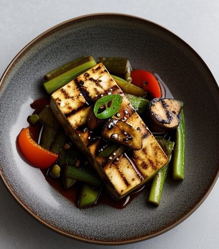 Grilled Tofu With Summer Vegetables recipe image