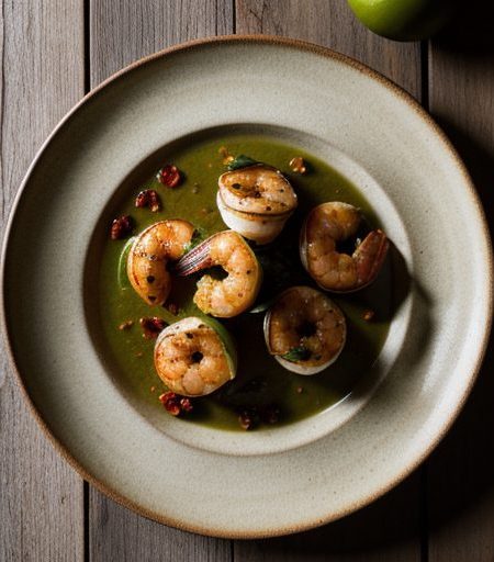 Grilled Tomatillo Shrimp recipe image