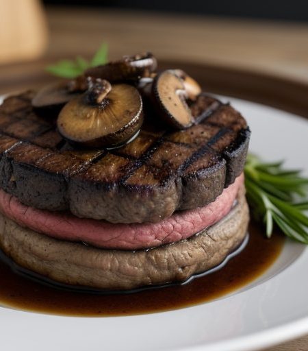 Grilled Tournedos of Beef With Mushrooms recipe image